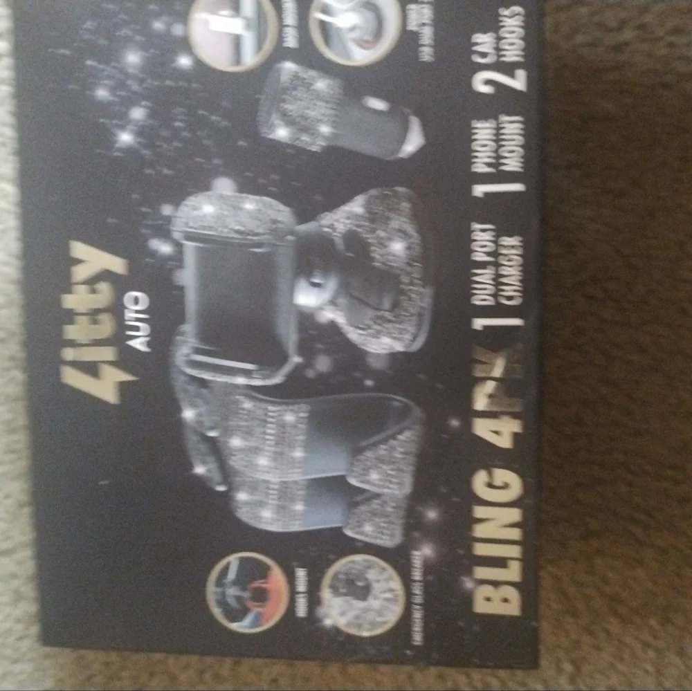 4itty Auto Black Car Mount Set